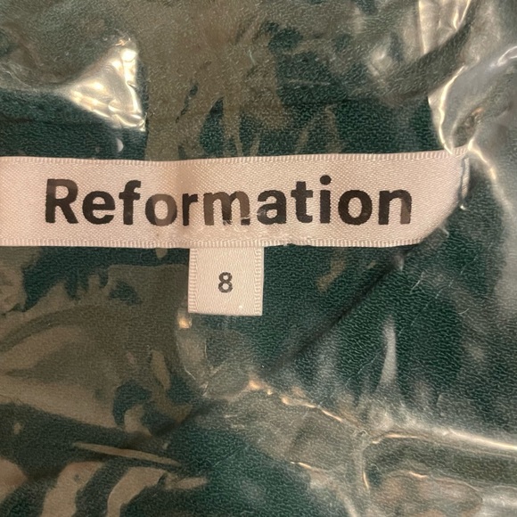Reformation Gavin Dress  Emerald  AUTHENTIC - Picture 15 of 15